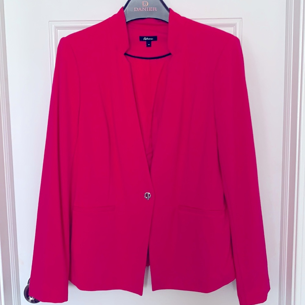 Pink Mandarin collar blazer